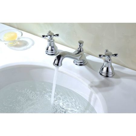 Anzzi Melody 8" Widespread Mid-Arc Bathroom Faucet, Polished Chrome L-AZ007